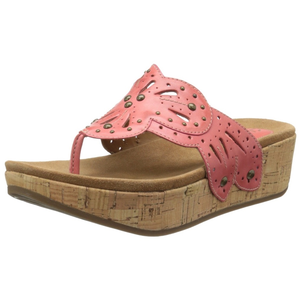 Clark's Women's Palima Palm Wedge Sandal